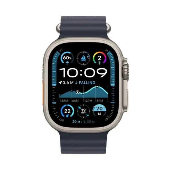 Apple Watch Ultra 2 Gps + Cellular 49Mm Natural Titanium Case With Navy Ocean Band
